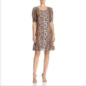Joie Leopard Angeni Puff Sleeve Dress NWT Size Small